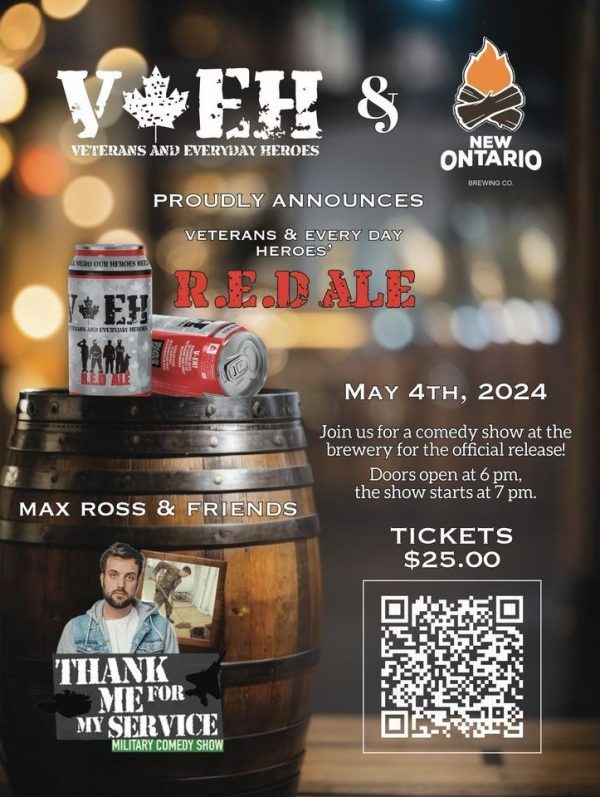 V-EH New Ontario Brewing Company - Veterans and Every Day Heroes Event - North Bay, Ontario - May 4, 2024